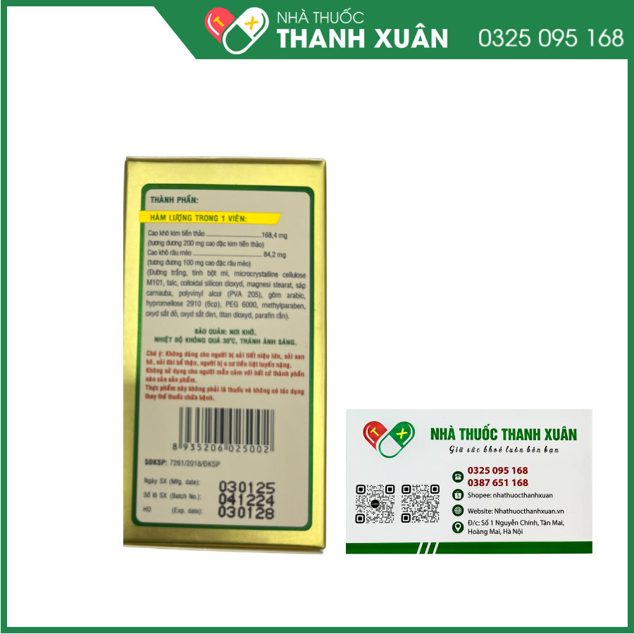Cao khô kim tiền thảo hỗ trợ điều trị sỏi thận